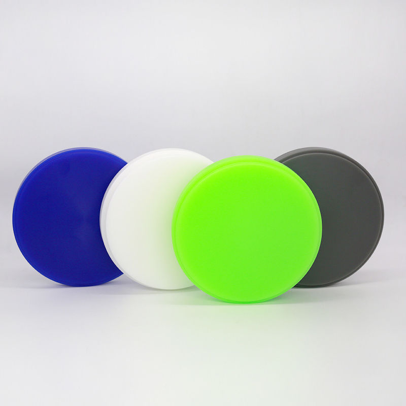 Bloque de disco de cera dental azul, verde, blanco, gris para cubrimientos y coronas dentales precisos y estables