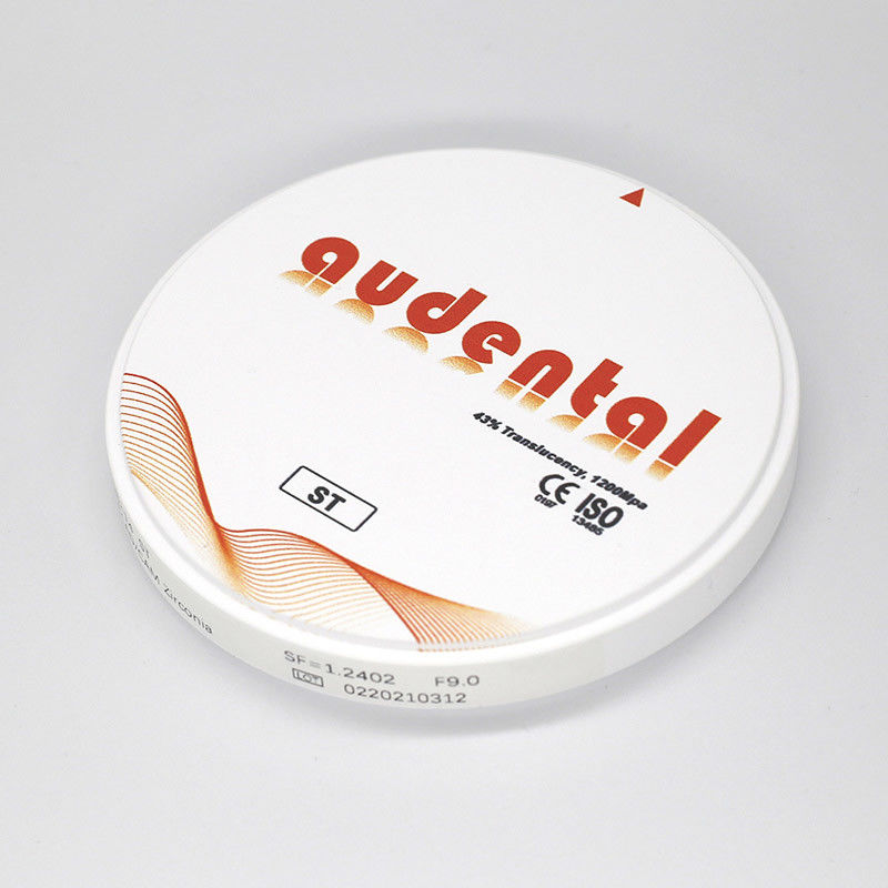 Bloque de zirconia dental ST/DST CAD CAM en forma de D de 95 mm para coronas sólidas completas CE