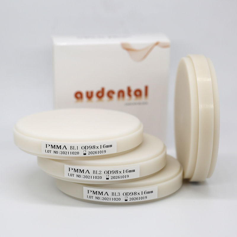 Múltiplas capas de PMMA Resina Puck Gum base de dentadura dental Bloques dentales tejido venoso Rosa Materiales de laboratorio CADCAM