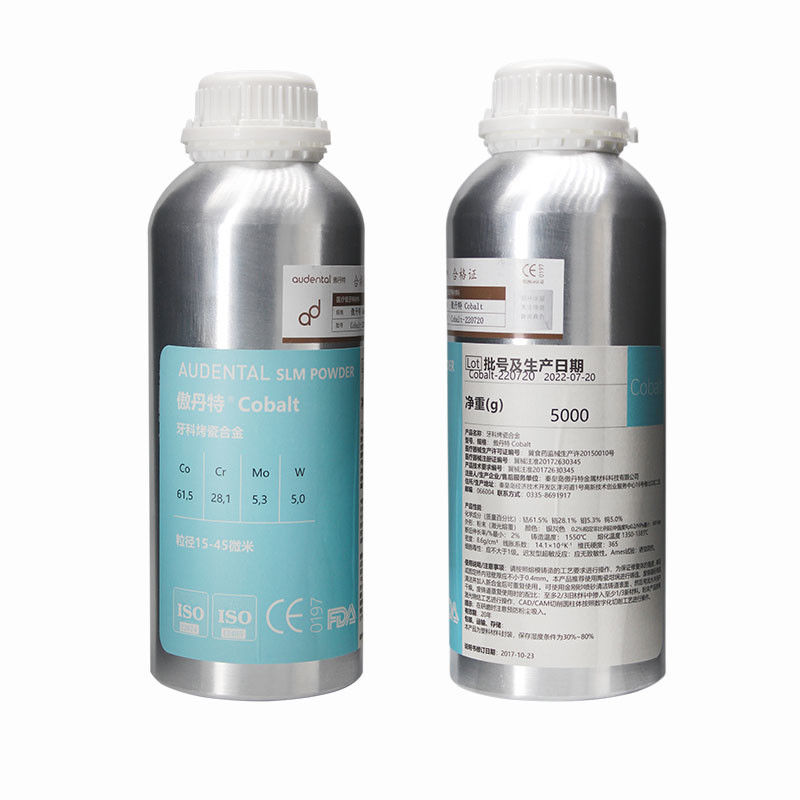 Fusión selectiva con láser dental Impresión 3D Cobalt SLM Polvo de seguridad estándar GB/T 18830-2009