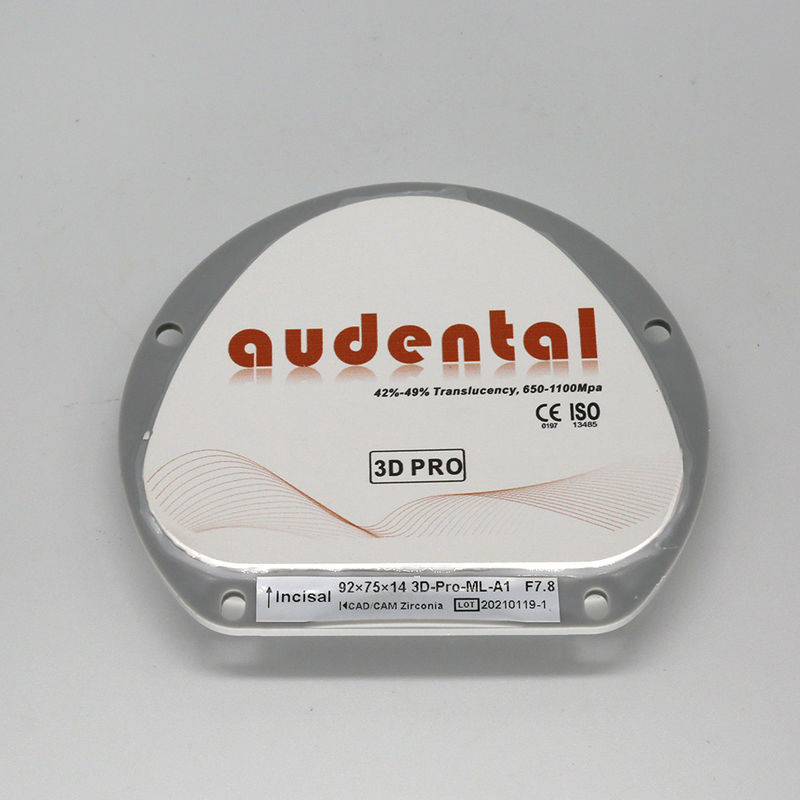 3D Pro Zirconia Dental Blanco CAD CAM Bloque 98/95/92mm Sistema abierto CE