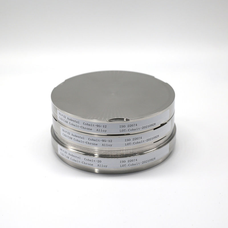 98 mm de diámetro Cobalto Crom Alloy Blank para el fresado Audental Dental Laboratorio de la Clínica de Material