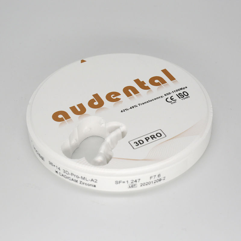 650-1100Mpa Dental Zirconia Bloque Vita16 Blanqueador4 Color OEM/ODM Disponible