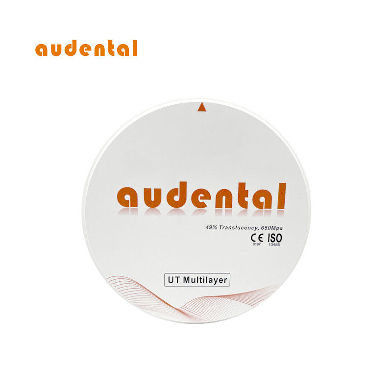 Bloque de zirconio de 680Mpa con 49% de translucidez Superficie lisa Vita 16 Color