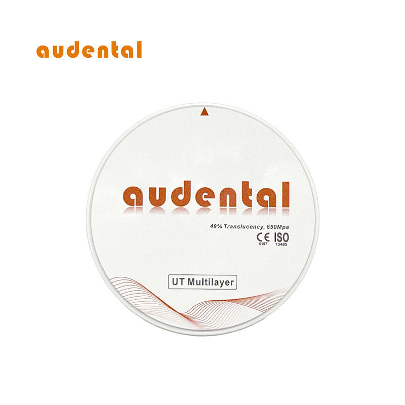 Bloque de zirconio de 680Mpa con 49% de translucidez Superficie lisa Vita 16 Color