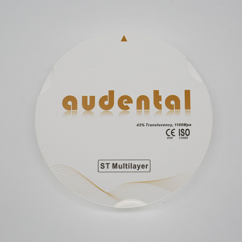 Resistencia ST-Plus Bloque de zircónia de múltiples capas para restauración dental Vita 16 Color Forma de disco redondo