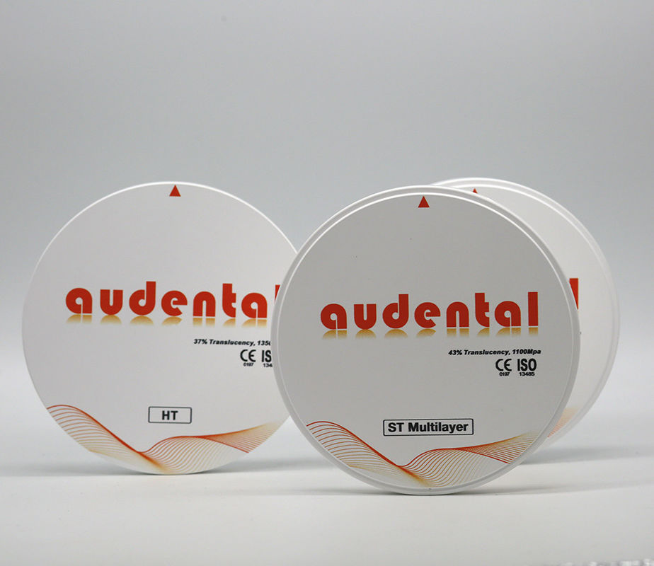 46% Translúcido ST-Plus Multicapa Zirconia Redondo Disco Bloqueado Liso Vita 16 Sombra para Restauración Dental