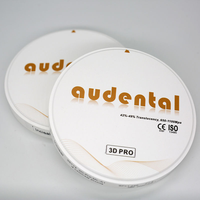 Audental Precio de fábrica Laboratorio dental Zirconia Bloque 98mm 3D Pro Consumibles dentales Disco de zirconio de alta calidad