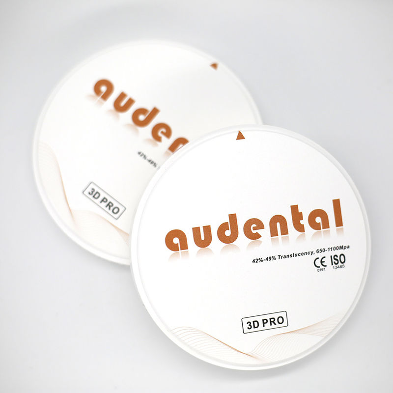 Audental 3D Pro 8 capas Dental Zirconia Disco 98/95/92mm OEM ODM para el consumo dental
