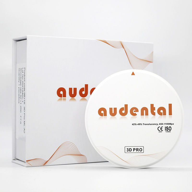 3d Pro CAD CAM Dental Blank Dental Zirconia Disco 98/95/92mm Audental Ce Certificado ISO Estándar