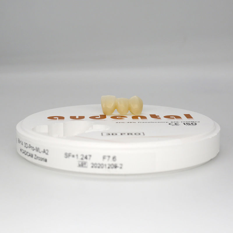 Disco de zirconia dental de múltiples capas 3D para el sistema de fresado CAD CAM 98/95/92mm