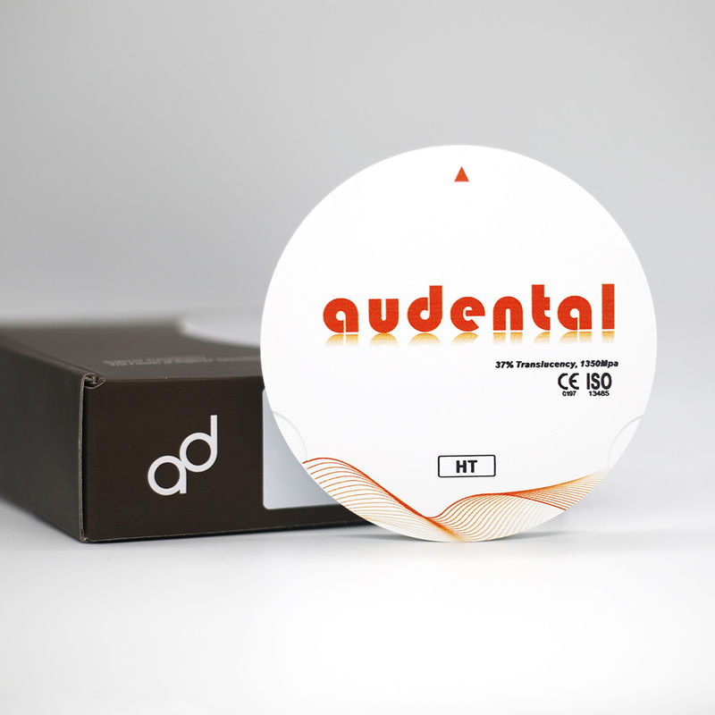 Materiales dentales OEM ODM HT Bloque de fresado de zirconia blanca de alta resistencia 1350MPa para aplicaciones dentales