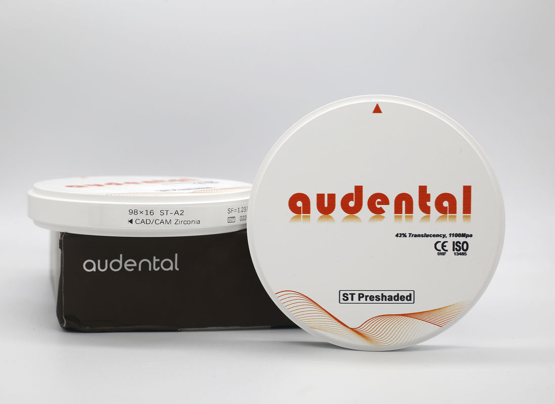 Coronilla y puente de contorno completo Pre sombreado Zirconia Bloque Zirconia y Roland Weiland Origen Yena Audental