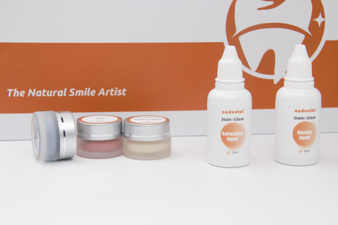 Conjunto de pasta de esmalte de manchas para equipos de laboratorio dental para lograr el efecto ideal en un solo tinte