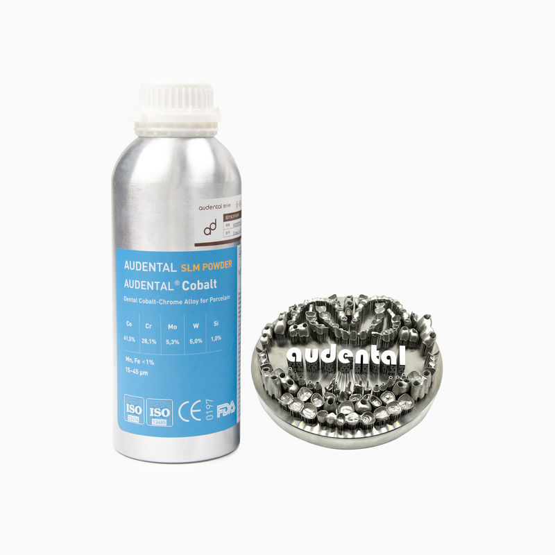 Polvo profesional CoCr Cobalto Cromo SLM para la impresión 3D de metal dental de marcos y abutments parciales
