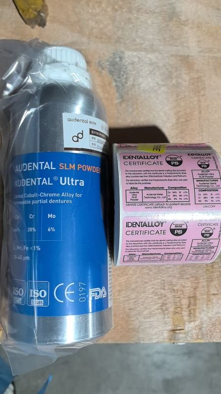 Audental Ultra SLM en polvo/CoCrMo/CE,FDA,IdentAlloy/Impresión Dental en metal 3D