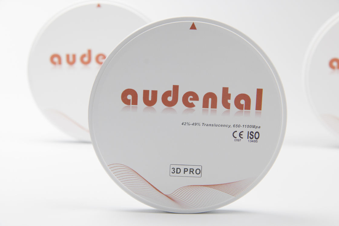 Bloque de zirconia dental estético excepcional para el sistema CAD CAM y los dientes de aspecto natural
