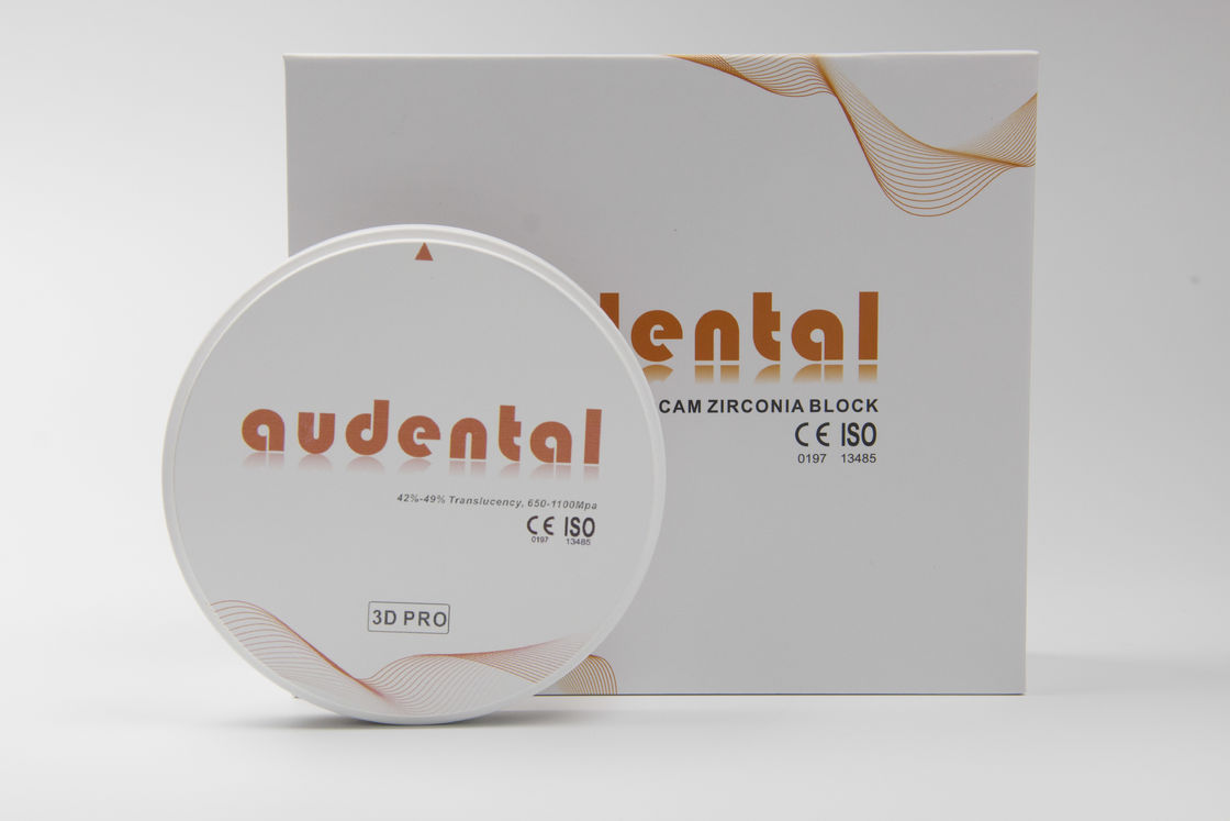 Bloque de zirconia dental estético excepcional para el sistema CAD CAM y los dientes de aspecto natural