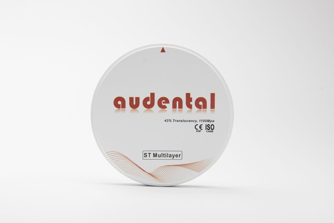 Laboratorio Dental Procesamiento rápido ST Multicapa Zirconia en blanco No se necesita colorante para la restauración