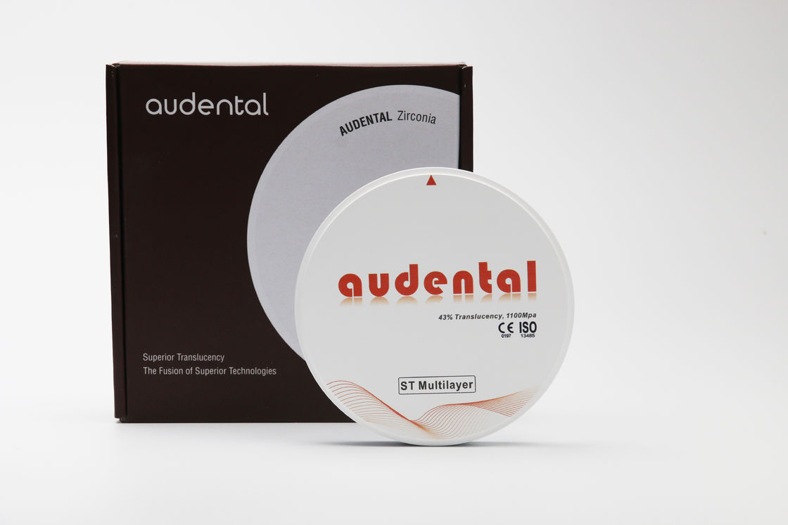 Laboratorio Dental Procesamiento rápido ST Multicapa Zirconia en blanco No se necesita colorante para la restauración
