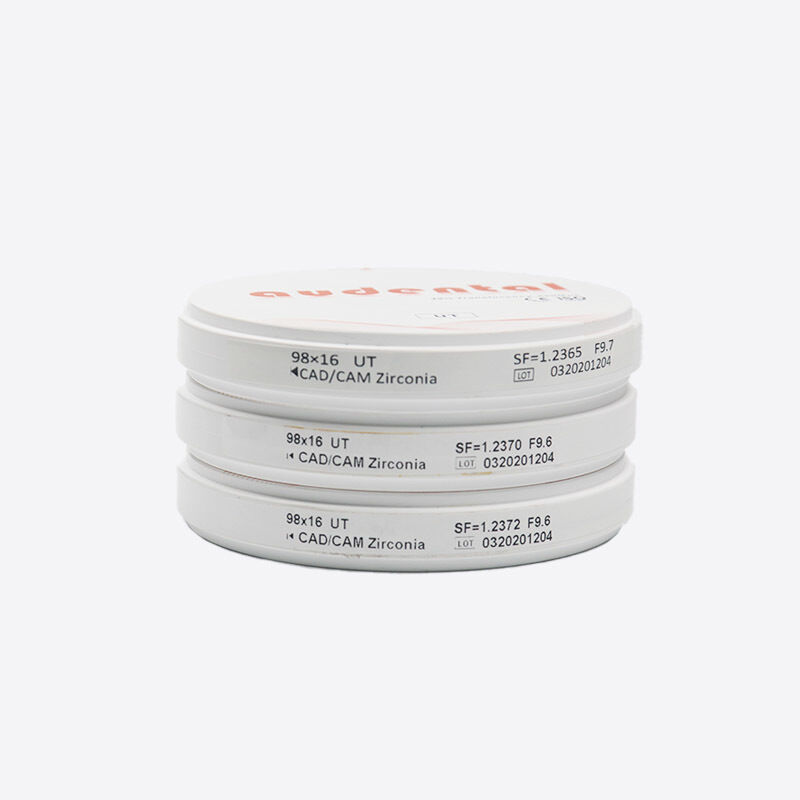 Bloque de zirconia dental que proporciona una excelente compatibilidad con los sistemas abiertos de fresado CAD CAM en tamaños 98 mm 95 mm y 92 mm