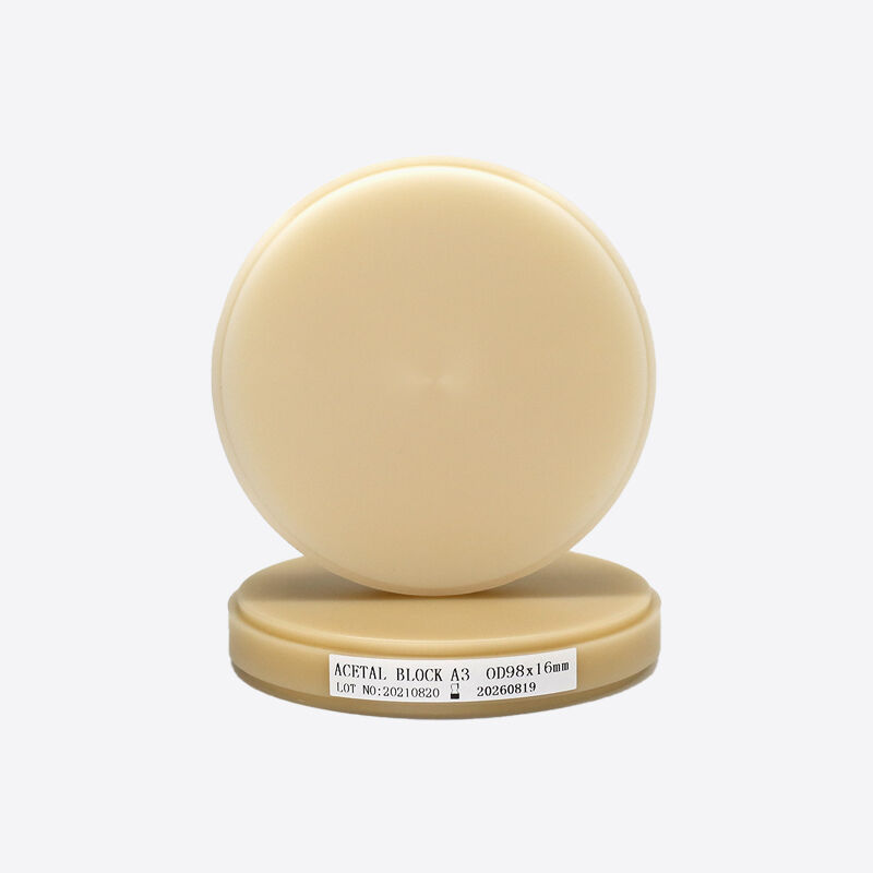 Material de fresado de laboratorio dental Bloque de PMMA rosa-A2 para dentaduras completas 98mm/95mm Tamaño y forma