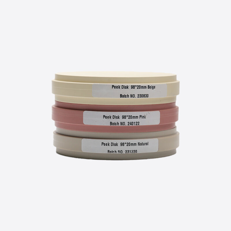 Dental Pmma Block Suitable for Dental Restorations Including Temporary Crowns Bridges and Abutments with Strong Material