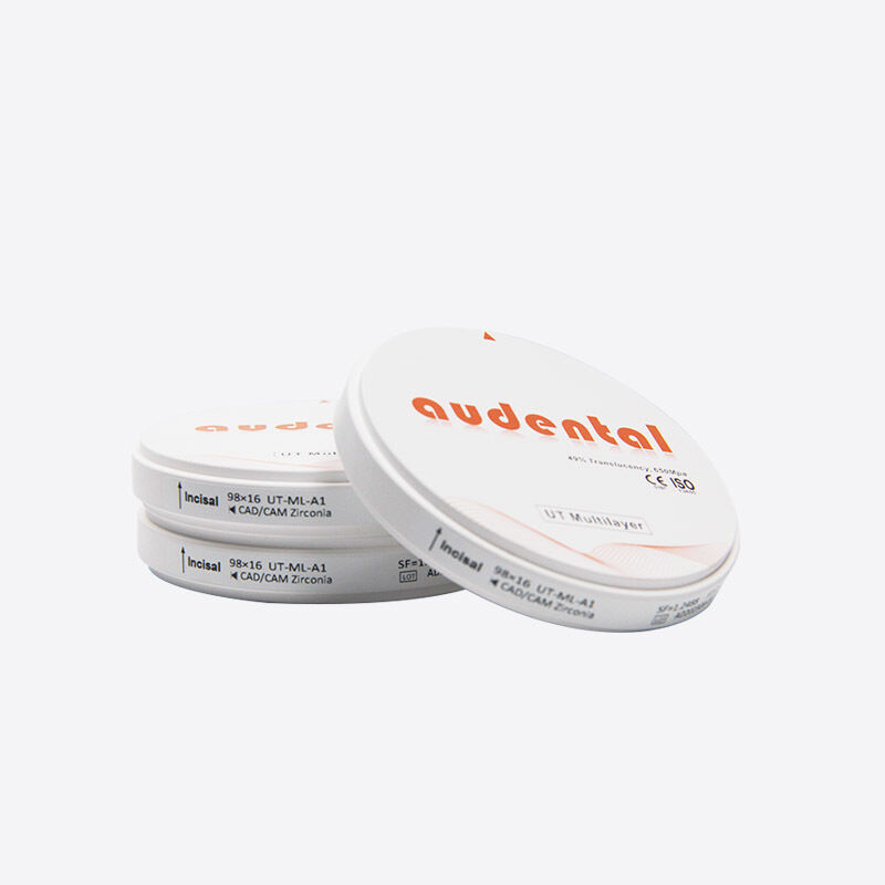 Bloque de zircónia de múltiples capas que ofrece una resistencia equilibrada y una alta translucidez para aplicaciones dentales anteriores y posteriores