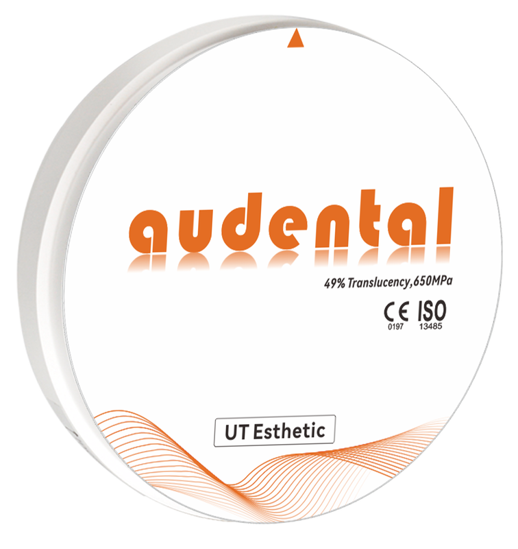 Dental Zirconia Block optimized for anterior restorations with natural esthetic layering and compatibility with CAD CAM dental systems