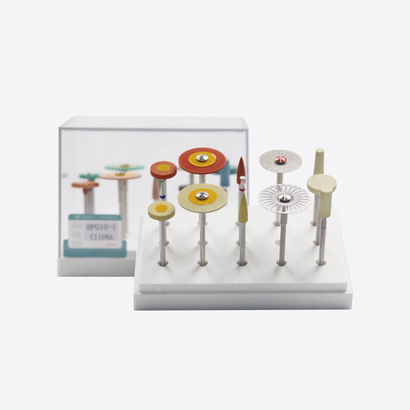 Kit de fresas de pulido de zirconia, herramienta de fresado y pulido de diamante diseñada para el refinamiento de superficies de zirconia, PMMA y cera dentales