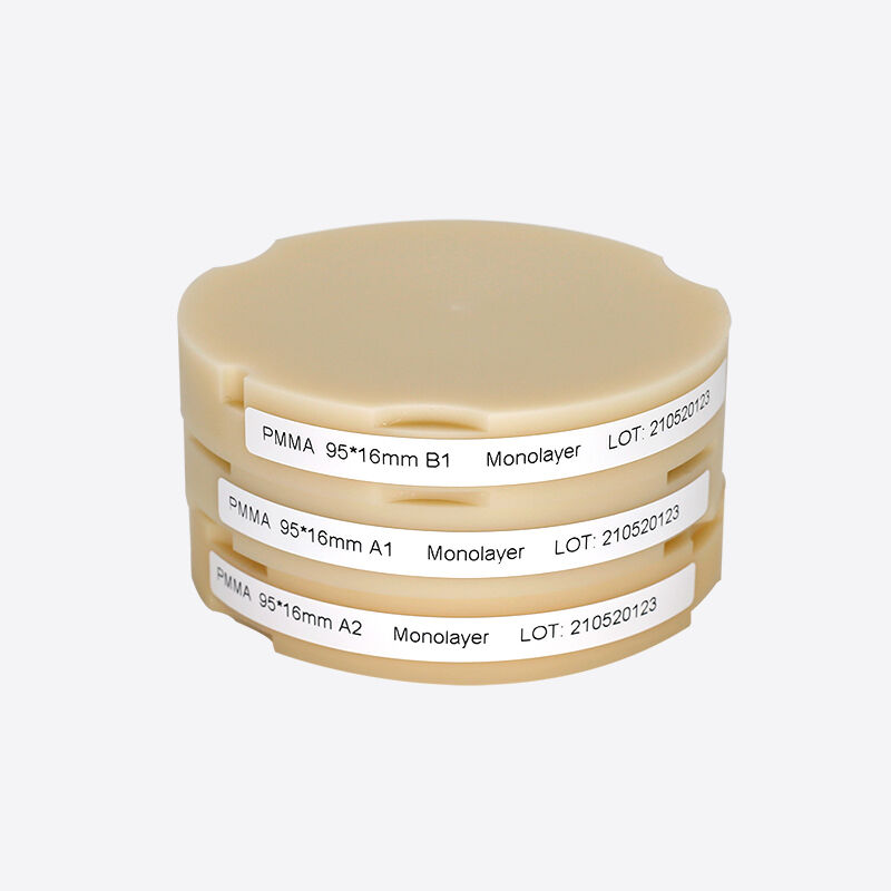Bloque de PMMA dental rosa A2 Adecuado para fresado en laboratorio dental Coronas temporales Puentes Dentaduras completas y Estructuras con resistencia a la flexión