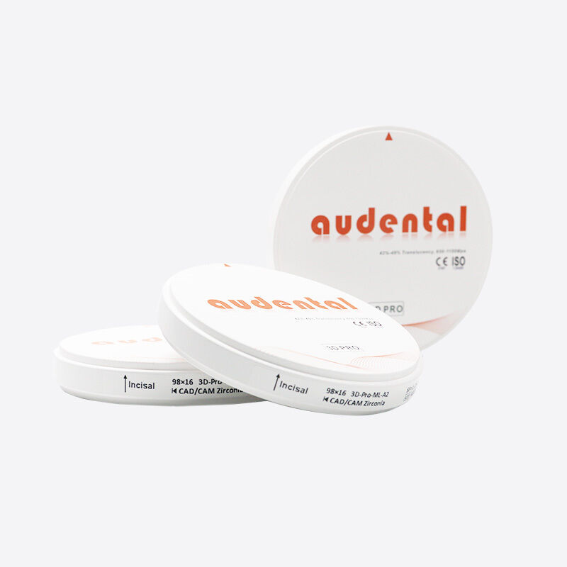 Bloque de zirconia dental optimizado para máquinas de fresado CAD CAM para producir componentes protésicos dentales precisos y duraderos
