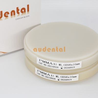 Material de laboratorio Dental Pmma Bloque de monocapa Disco PMMA