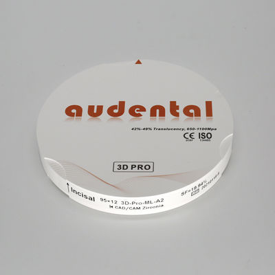 Bloque de zirconia dental CAD CAM/disco de fresado Zirkonzhan en blanco de 95 mm