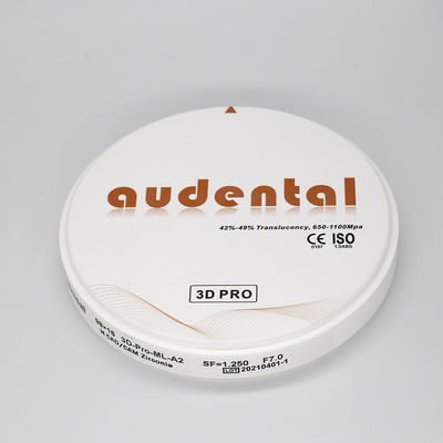 Bloques de zirconio audental de 98 mm de alta resistencia 650-1100Mpa Bloque de zirconio blanco para laboratorio dental Sistema de fresado CAD CAM