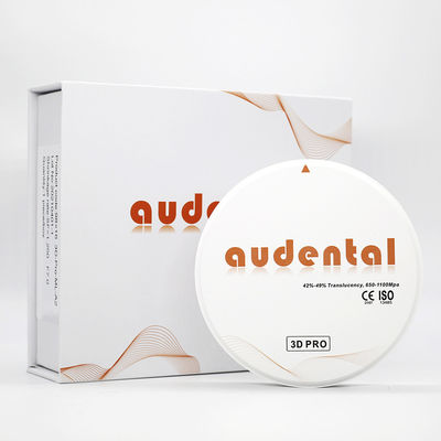 3d Pro CAD CAM Dental Blank Dental Zirconia Disco 98/95/92mm Audental Ce Certificado ISO Estándar