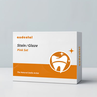 Dental Zirconia Mancha y esmalte para cerámica Porcelana Bloque de coloración Audental Estética Conjunto rosa