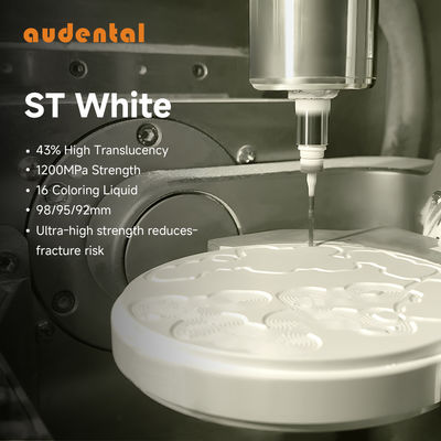 16 Líquidos de colorante Zirconia Bloque dental Translucidez multicapa con resistencia de 1200MPa