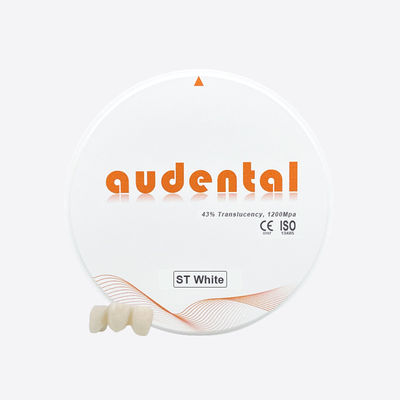 43% Bloque de zirconio dental de alta translucidez con 1200Mpa de alta resistencia para la restauración dental