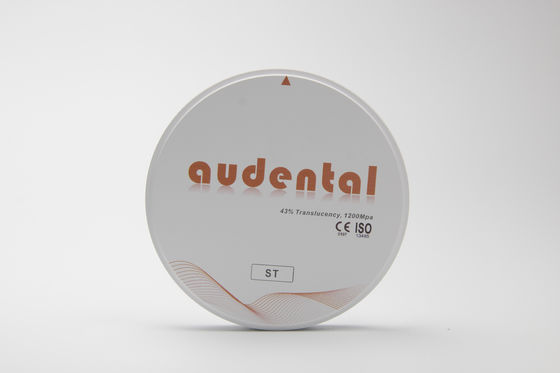 Audental ST Bloques de zirconia para restauraciones dentales de arco completo Disco en blanco fresado de laboratorio CAD/CAM Material D forma 95mm